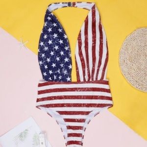 NWT vintage flag print one piece